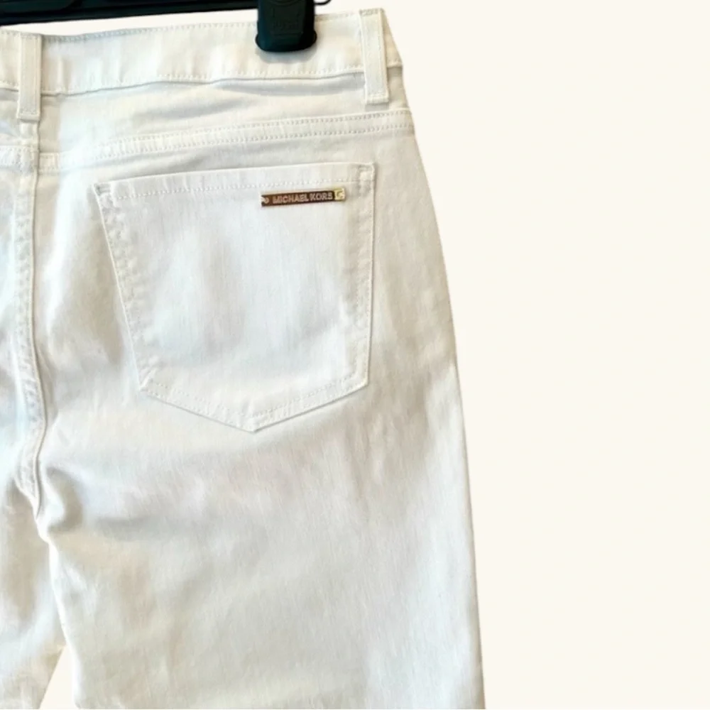 🤍 Michael Kors: White Cropped Jeans | Size 12 | Cotton Spandex
